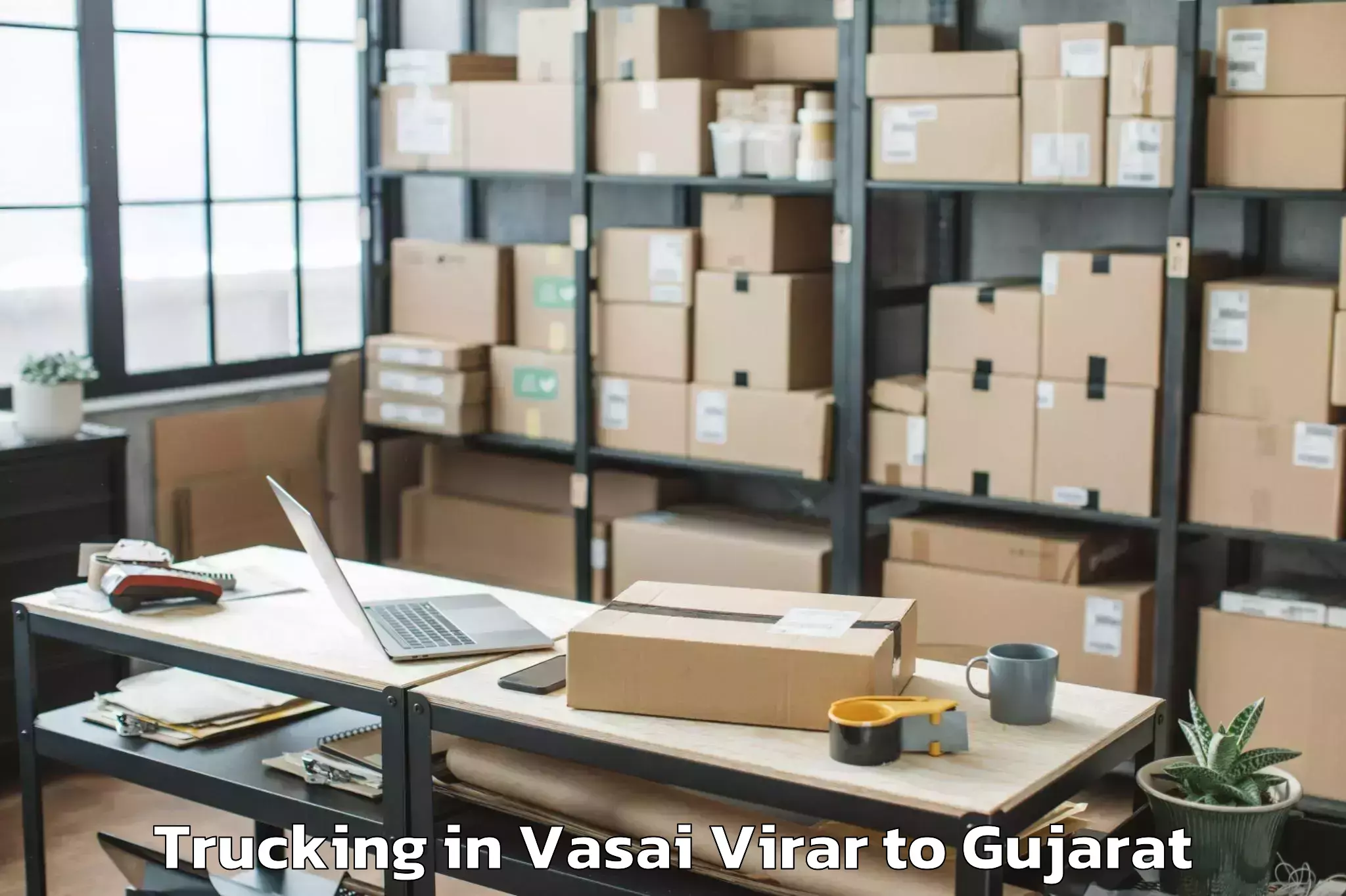 Get Vasai Virar to Sabarmati University Ahmedabad Trucking